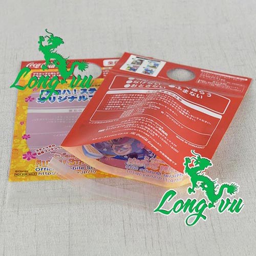 Plastic bag with adhesive tape